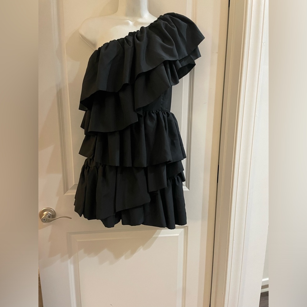 ENDLESS ROSE ONE-SHOULDER RUFFLED MINI DRESS SIZE XS - Picture 6 of 14